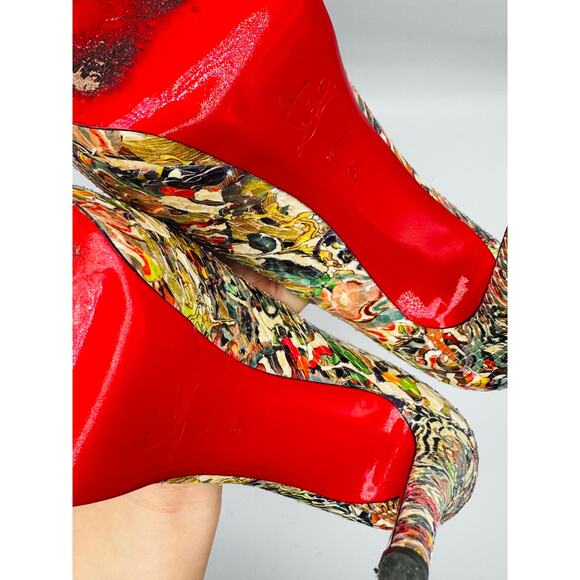 Christian Louboutin Multicolor 140 Palais Python Faience Lucido Pumps size 37 - Picture 8 of 11